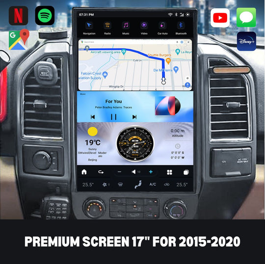 Ford F-150 Apple CarPlay Android Auto Tesla Screen 2009-2026