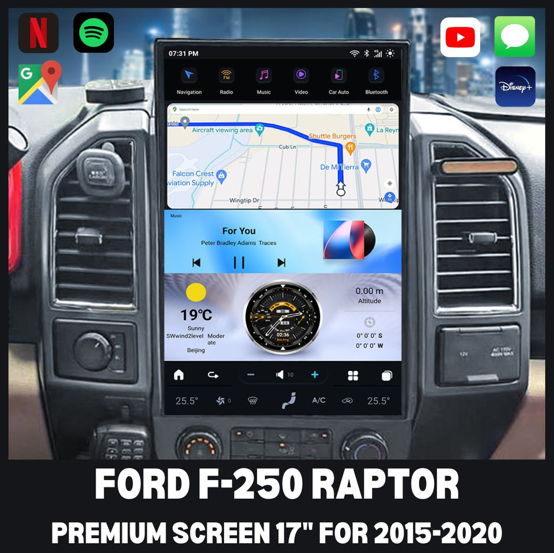 Ford F350 Apple CarPlay Tesla Screen 2009-2026