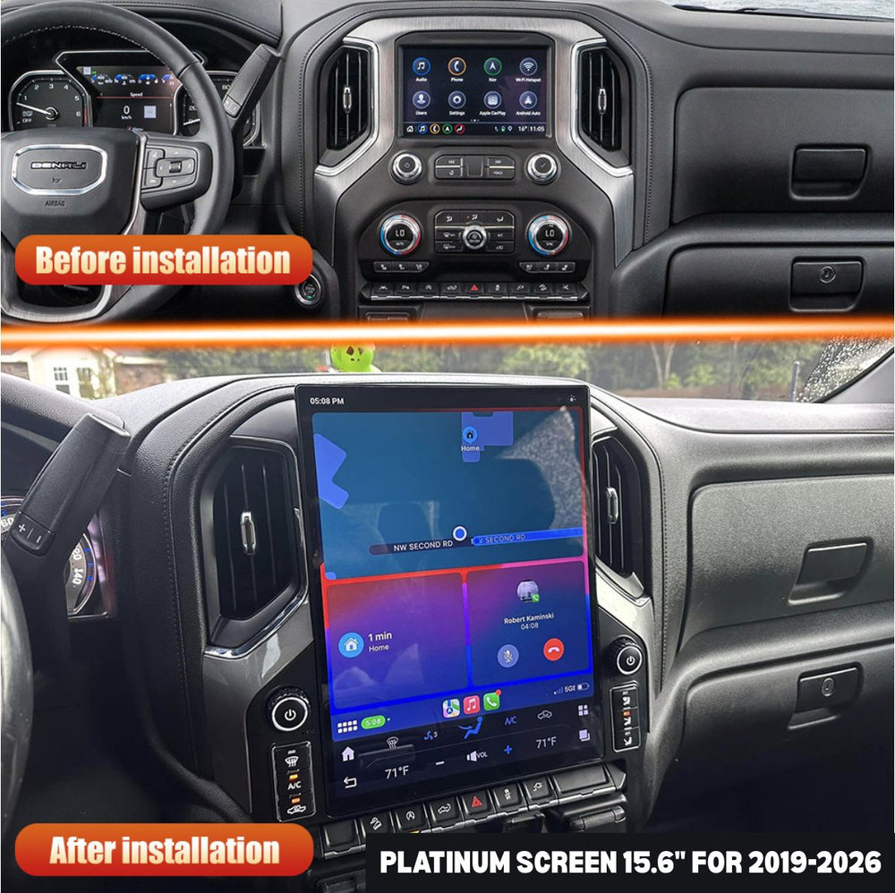 GMC Sierra 2007-2026 Apple CarPlay & Android Auto Tesla Screen