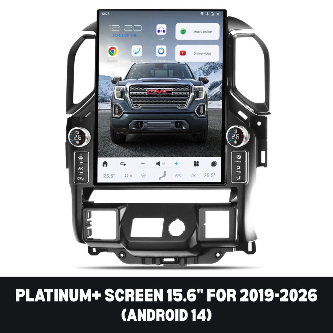 GMC Sierra 2007-2026 Apple CarPlay & Android Auto Tesla Screen