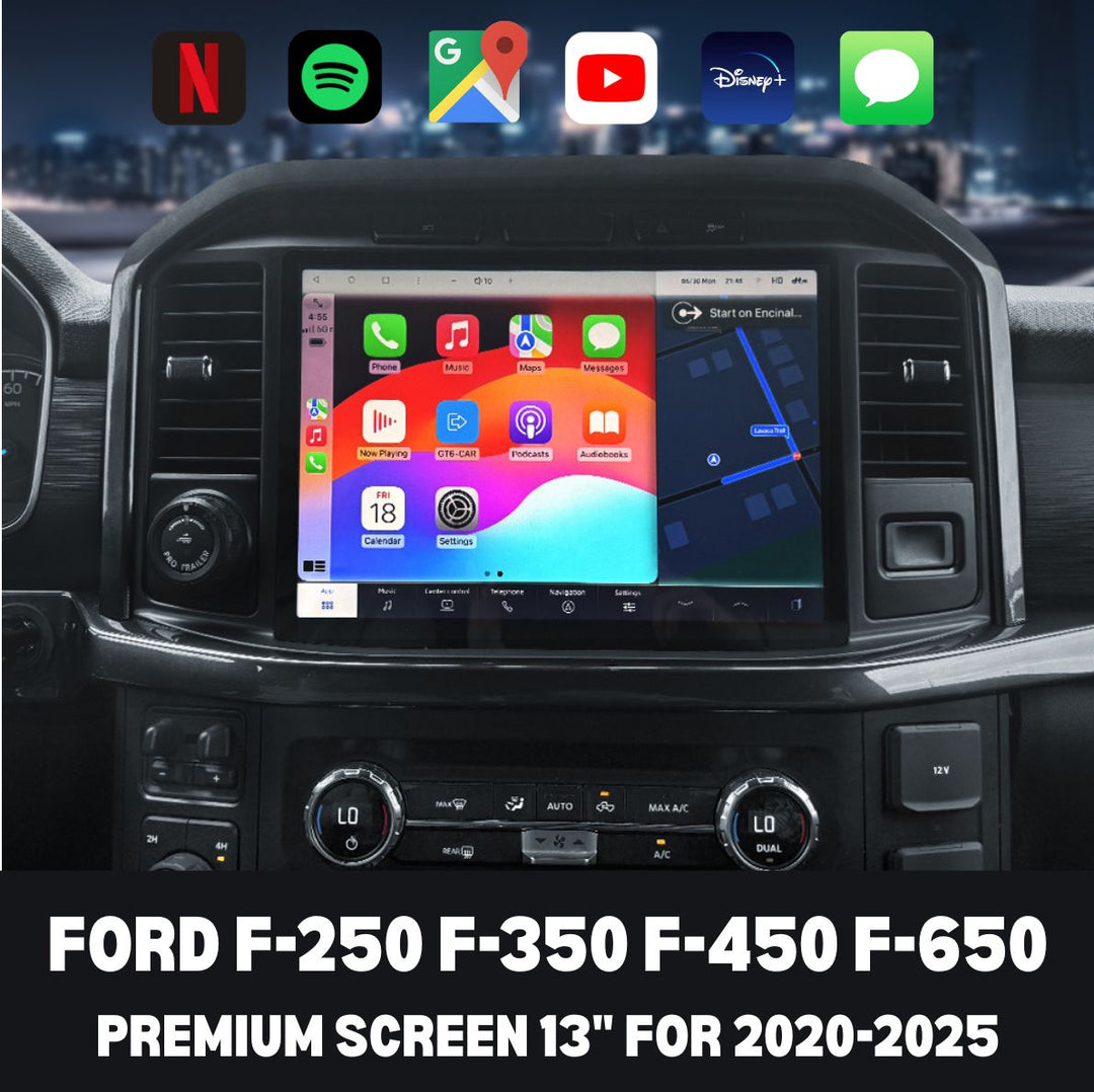 Ford F350 Apple CarPlay Tesla Screen 2009-2026
