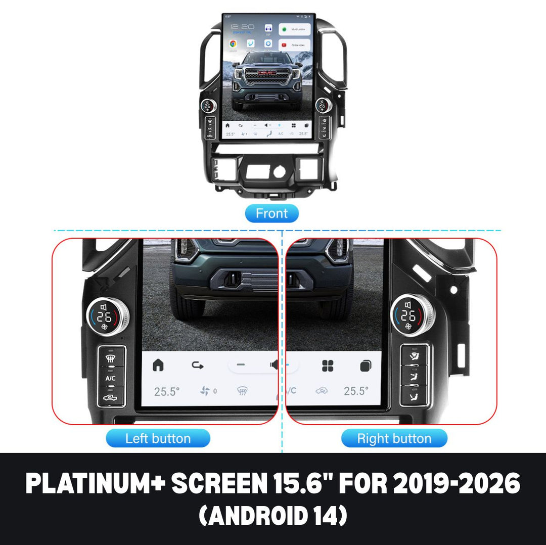 GMC Sierra 2007-2026 Apple CarPlay & Android Auto Tesla Screen