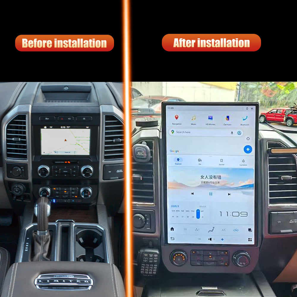 Tesla Screen Ford F150 2009-2025 Apple CarPlay Android Auto - Nifty City