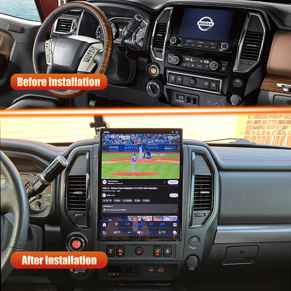 Nissan Titan 2016-2025 Apple CarPlay & Android Auto Tesla Screen - Nifty City