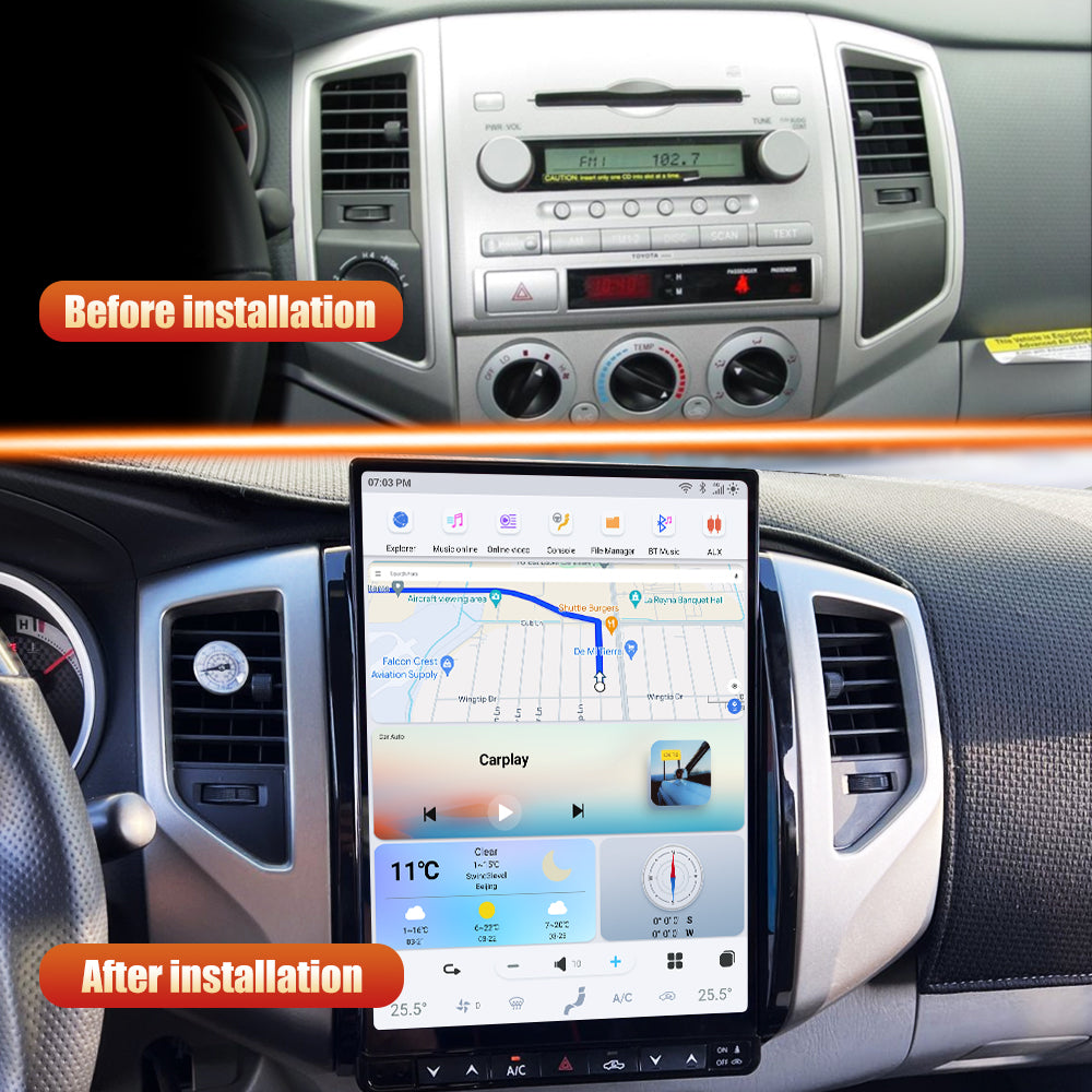 Tesla Screen Toyota Tacoma 2005-2023 Apple CarPlay Android Auto - Nifty City