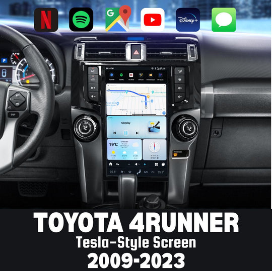 Toyota 4Runner 2009-2023 Apple CarPlay & Android Auto Tesla Screen