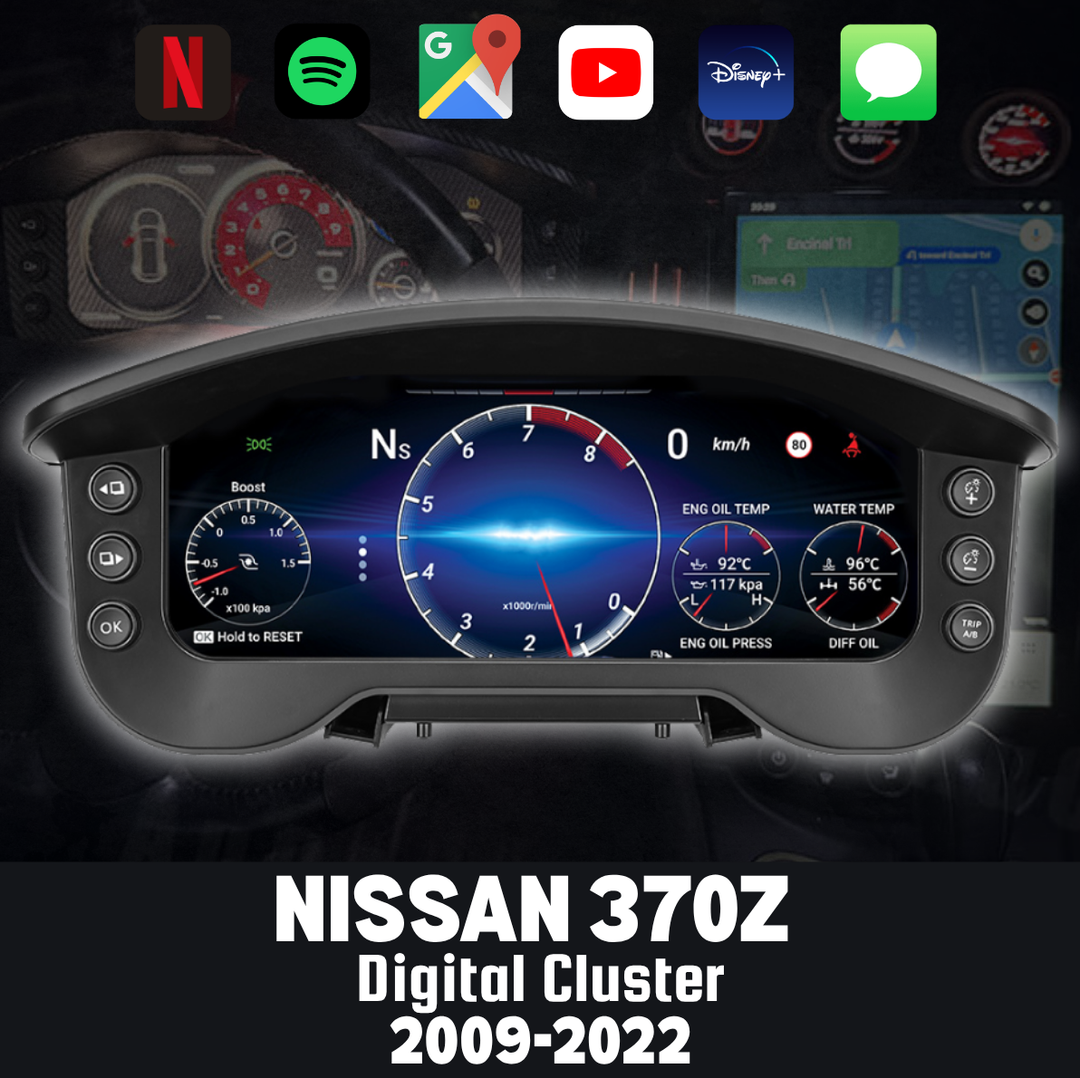 The Ultimate 370Z Digital Cockpit (Tesla Screen + Cluster + Gauges)