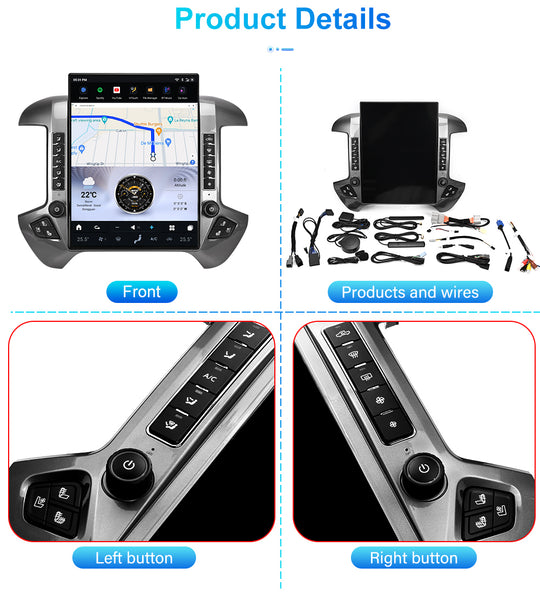 Chevrolet Silverado 2014-2025 Apple CarPlay & Android Auto Tesla Screen - Nifty City