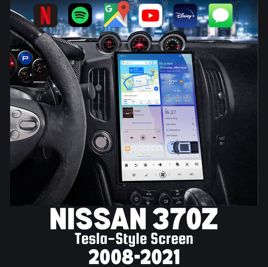 Nissan 370Z 2009-2021 Apple CarPlay & Android Auto Tesla Screen
