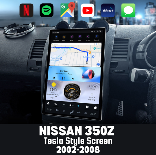 Nissan 350Z 2002-2009 Apple CarPlay & Android Auto Tesla Screen