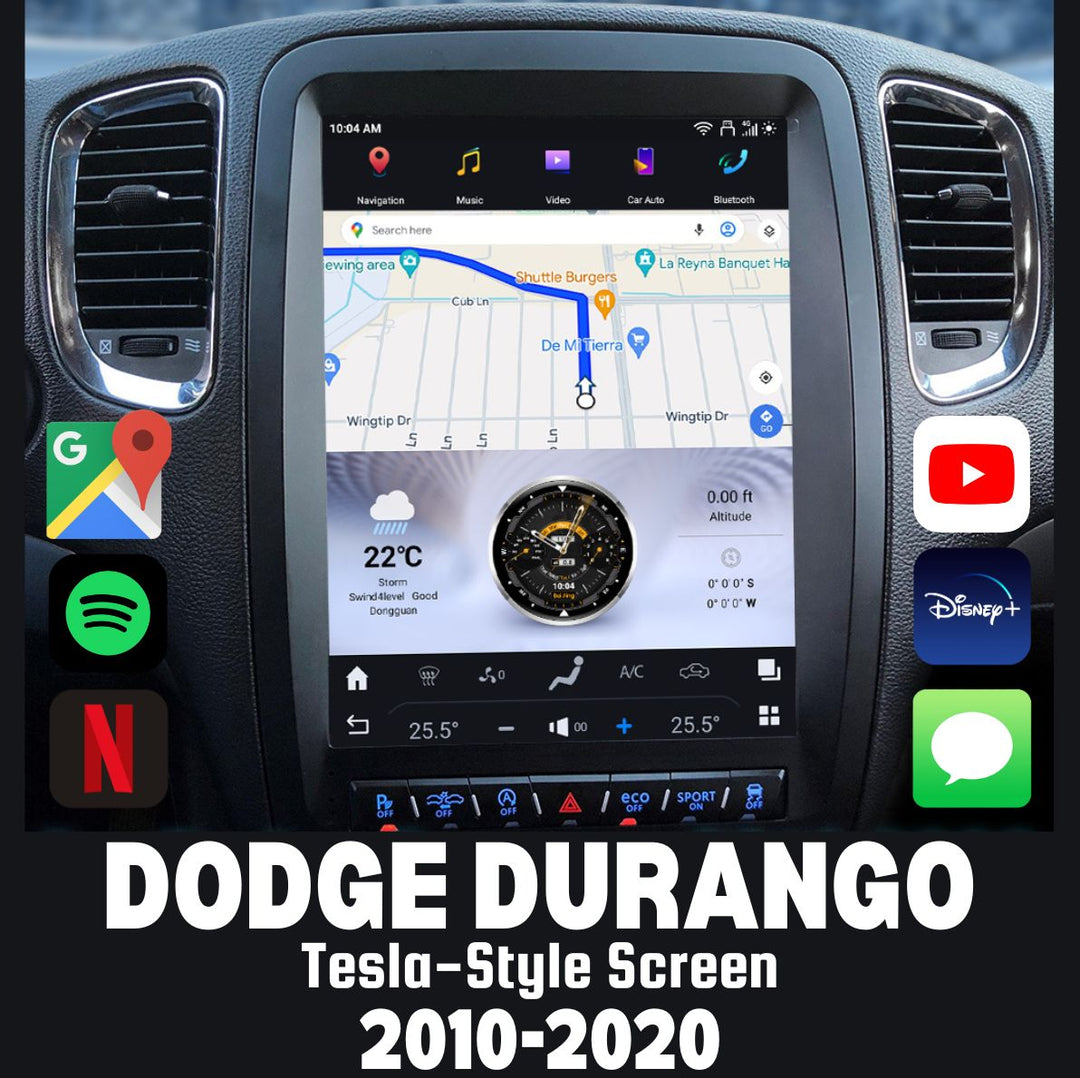 Dodge Durango 2010-2020 Apple CarPlay & Android Auto Tesla Screen - Nifty City