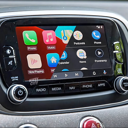 Fiat 500/500E 2015-2020 Apple CarPlay & Android Auto OEM Integration - Nifty City