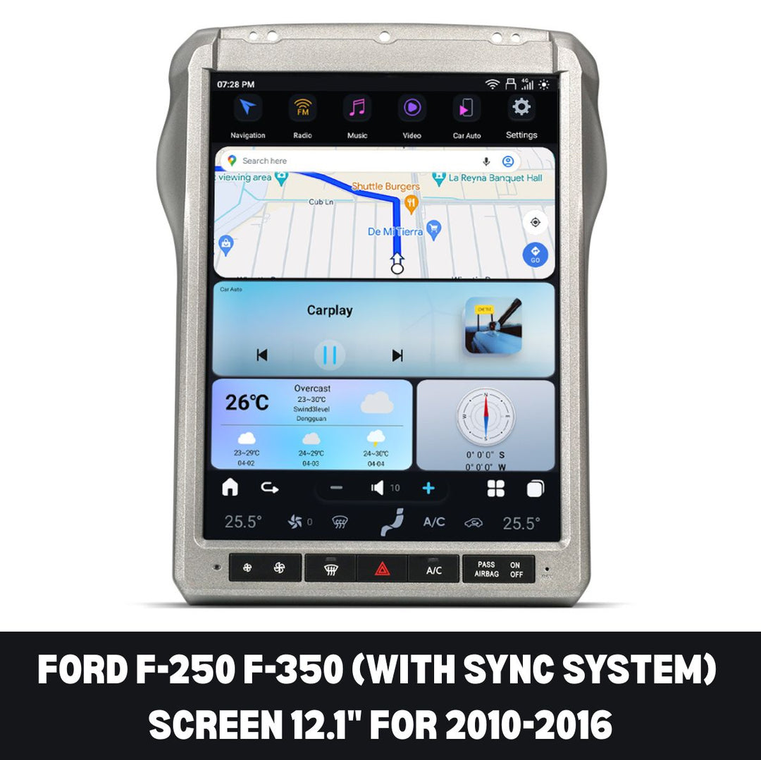Ford F350 Apple CarPlay Tesla Screen 2009-2026