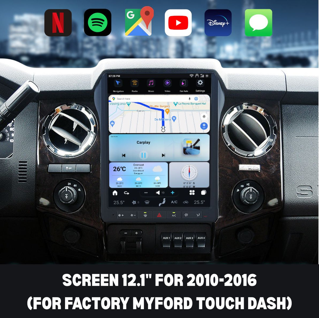 Ford F350 Apple CarPlay Tesla Screen 2009-2026