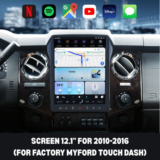 Ford F350 Apple CarPlay Tesla Screen 2009-2026