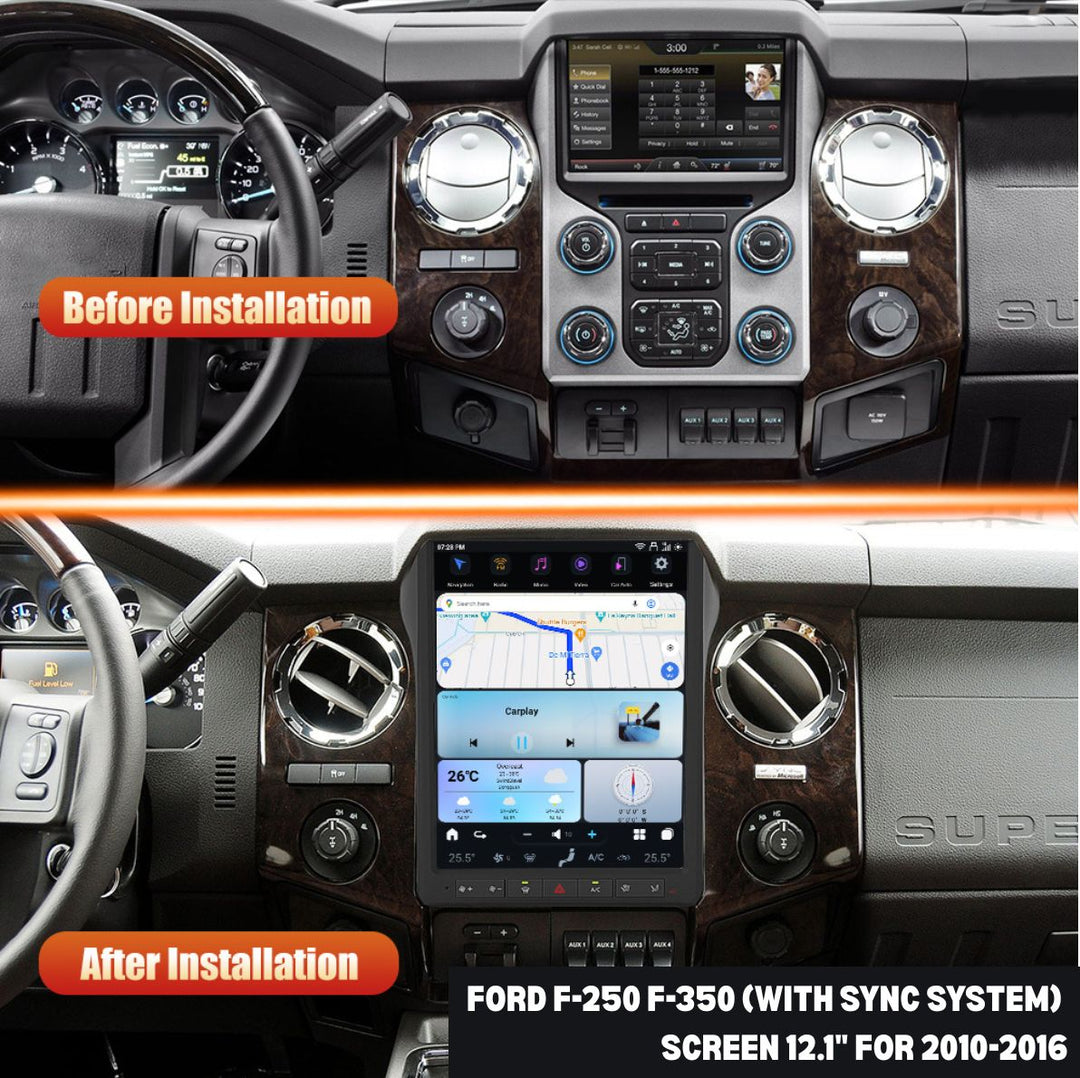 Ford F350 Apple CarPlay Tesla Screen 2009-2026