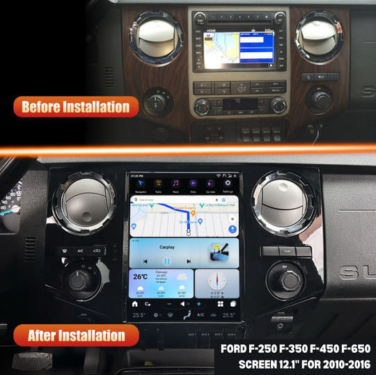 Ford F350 Apple CarPlay Tesla Screen 2009-2026