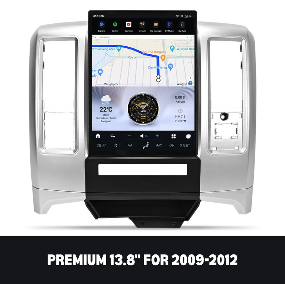Dodge RAM 1500, 2500, 3500, 4500 2009-2024 Apple CarPlay & Android Auto Tesla Screen - Nifty City