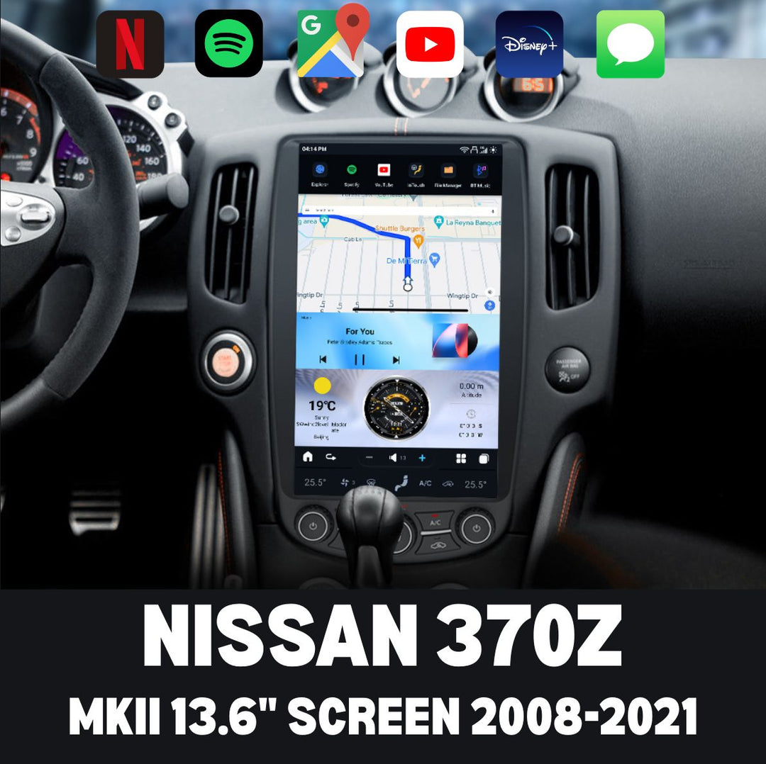 Nissan 370Z 2009-2021 Apple CarPlay & Android Auto Tesla Screen