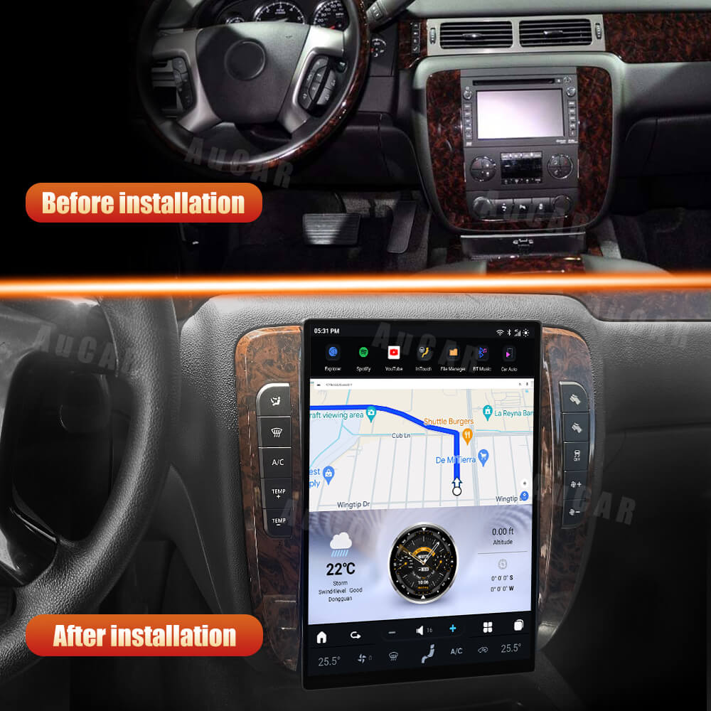 Chevrolet Silverado 2007-2012 Apple CarPlay & Android Auto Tesla Screen - Nifty City