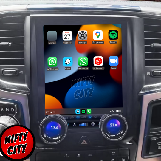 Tesla Screen RAM 1500 2010-2021 Apple CarPlay Android Auto - Nifty City