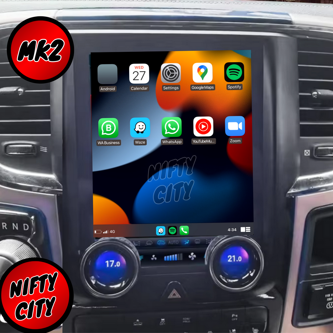 Tesla Screen RAM 1500 2010-2021 Apple CarPlay Android Auto - Nifty City