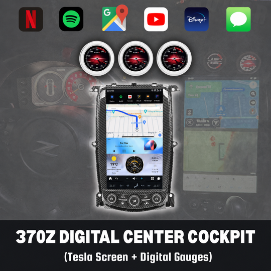 370Z Digital Center Cockpit with 13.6-inch carbon fiber Tesla screen and digital gauges