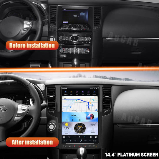 Infiniti QX70 2009-2016 Apple CarPlay & Android Auto Tesla Screen