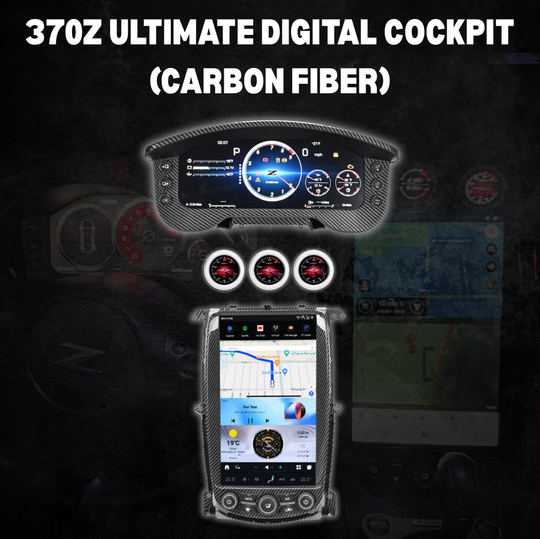 The Ultimate 370Z Digital Cockpit (Tesla Screen + Cluster + Gauges)