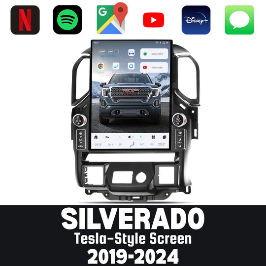 Chevrolet Silverado 2014-2025 Apple CarPlay & Android Auto Tesla Screen - Nifty City