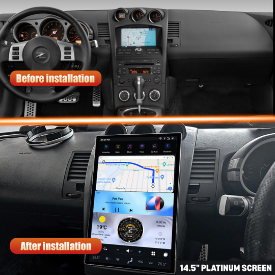 Nissan 350Z 2002-2009 Apple CarPlay & Android Auto Tesla Screen