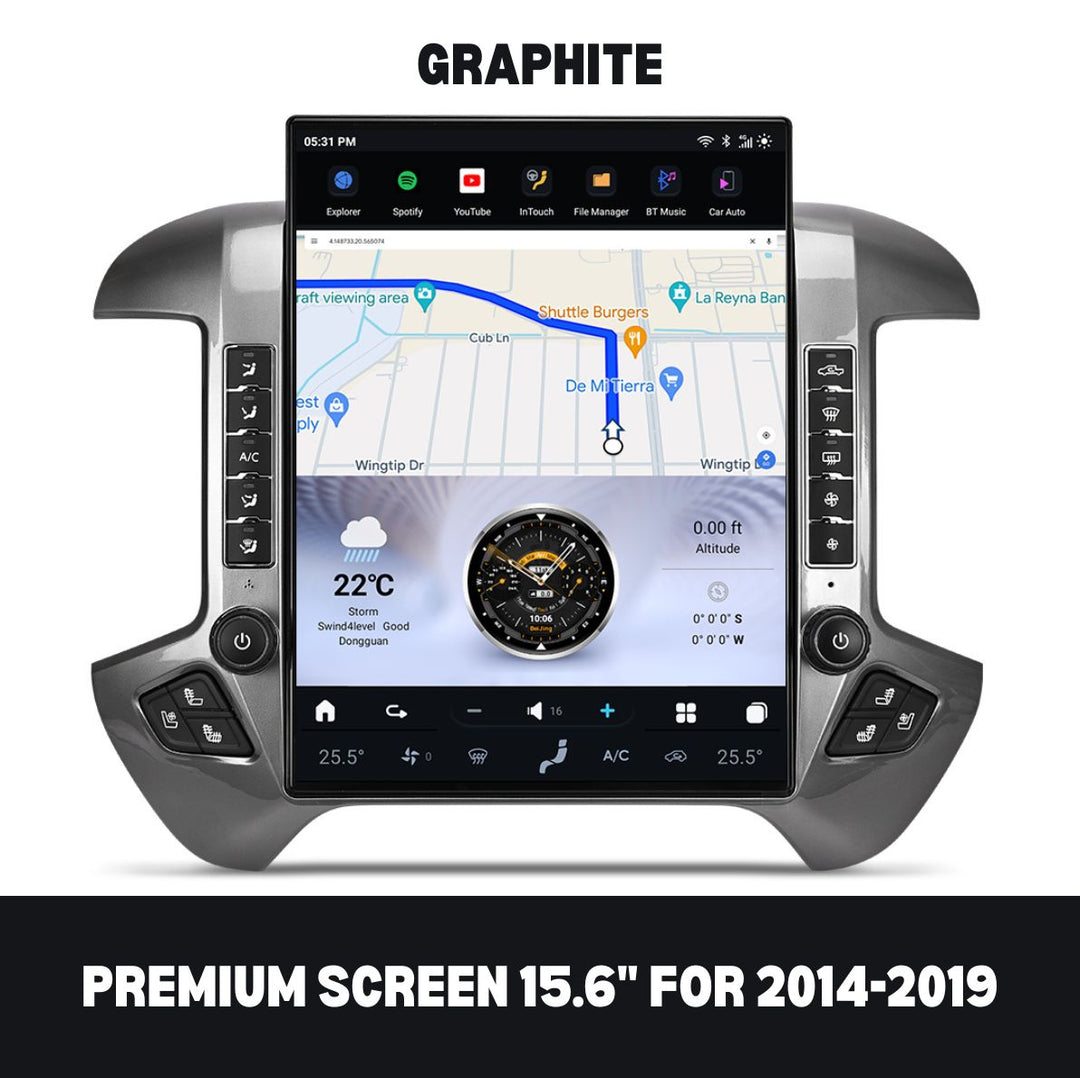 GMC Sierra 2007-2026 Apple CarPlay & Android Auto Tesla Screen