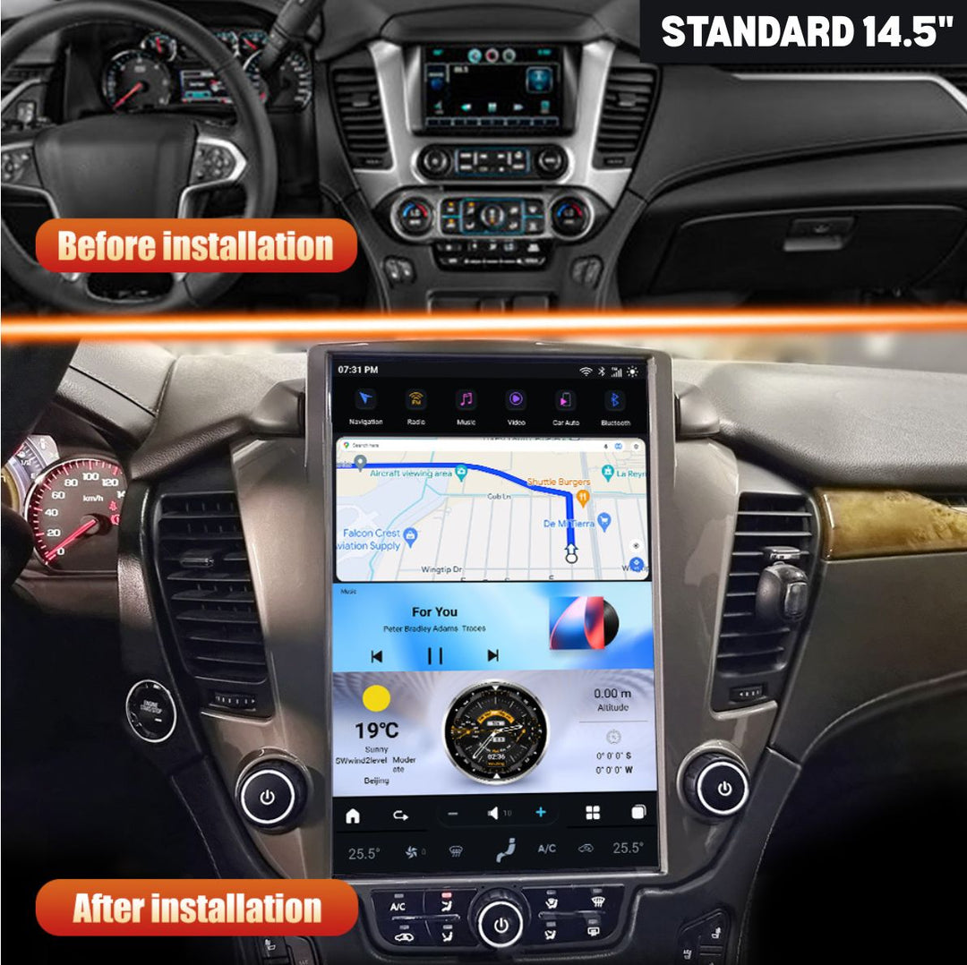 Chevrolet Suburban 2015-2018 Apple CarPlay & Android Auto Tesla Screen