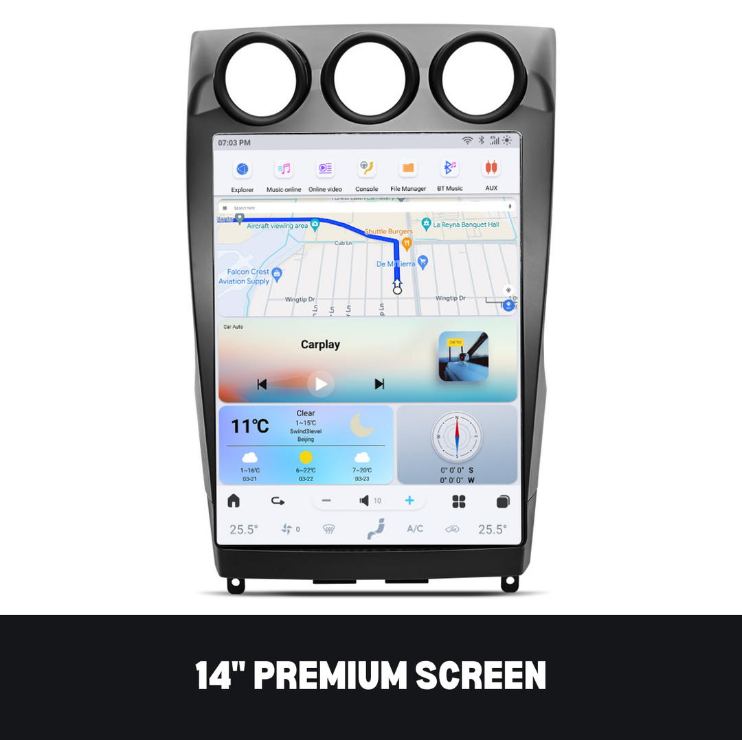 Nissan 350Z 2002-2009 Apple CarPlay & Android Auto Tesla Screen