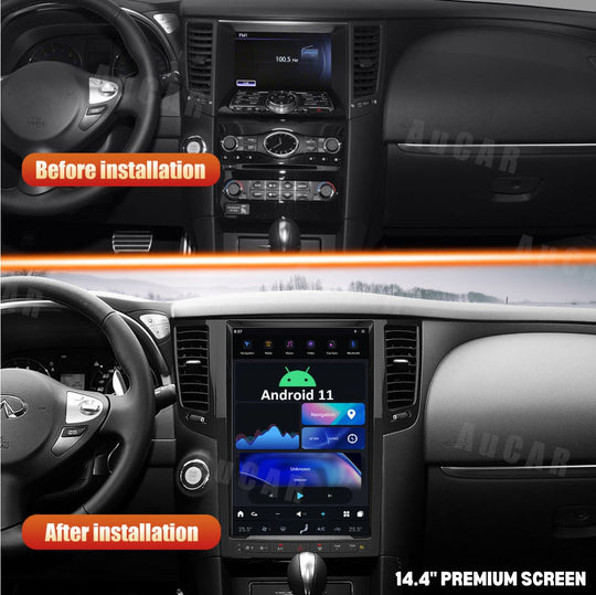 Infiniti QX70 2009-2016 Apple CarPlay & Android Auto Tesla Screen