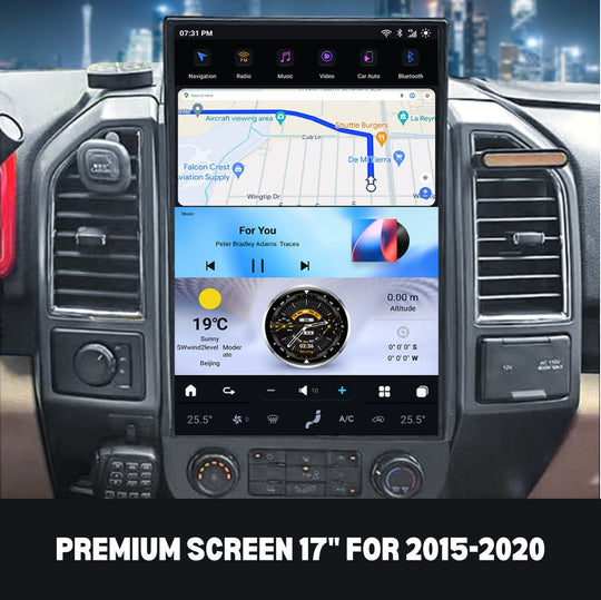 Tesla Screen Ford F150 2009-2025 Apple CarPlay Android Auto - Nifty City