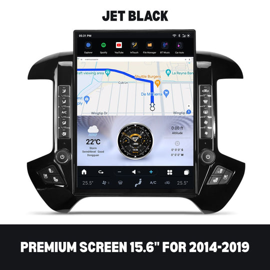 GMC Sierra 2007-2026 Apple CarPlay & Android Auto Tesla Screen