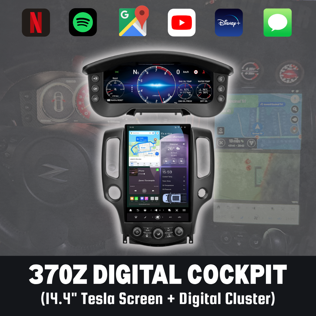 The 370Z Digital Cockpit (Tesla Screen + Digital Cluster)