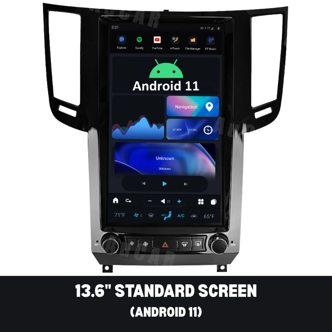 Infiniti QX70 2009-2016 Apple CarPlay & Android Auto Tesla Screen