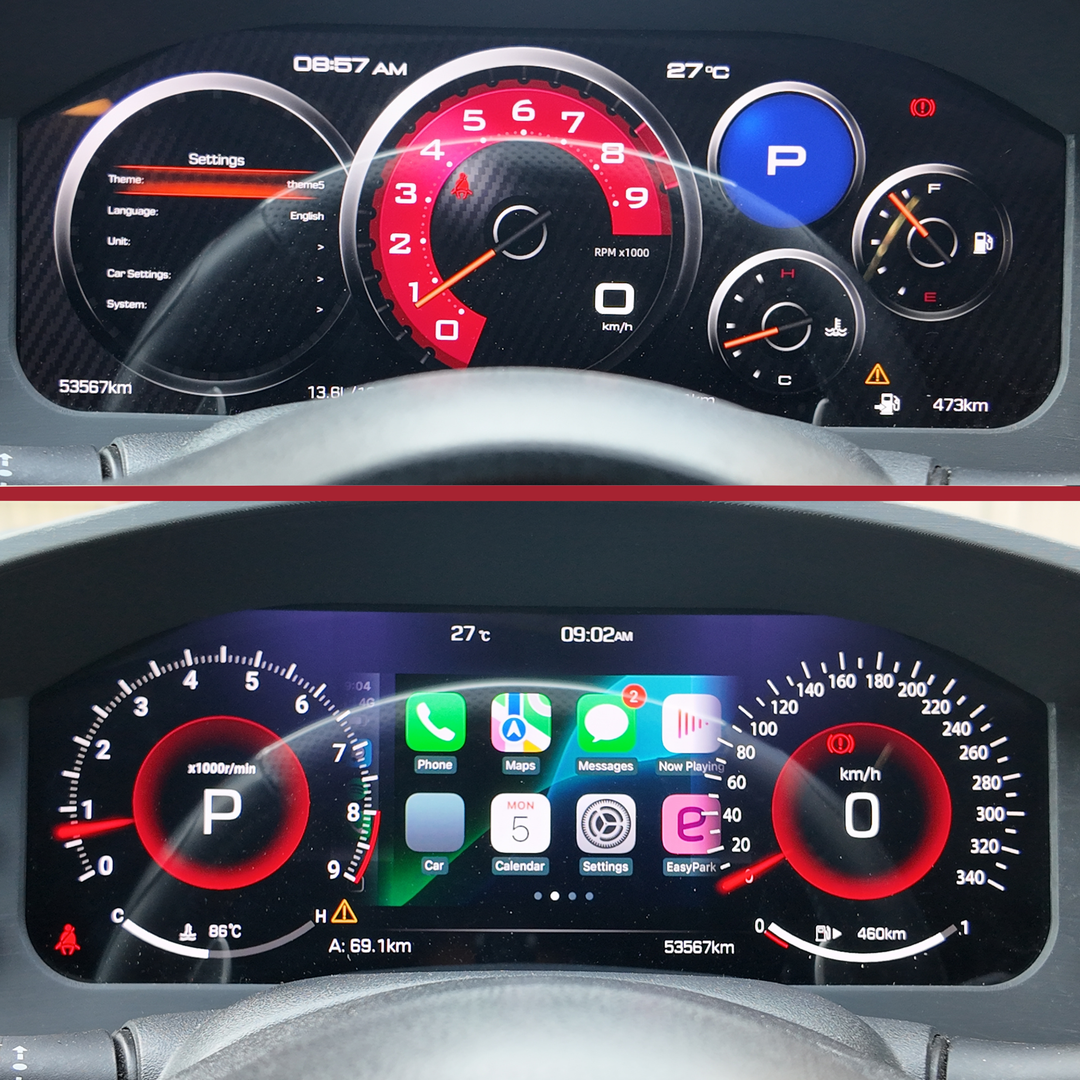 The Ultimate 370Z Digital Cockpit (Tesla Screen + Cluster + Gauges)
