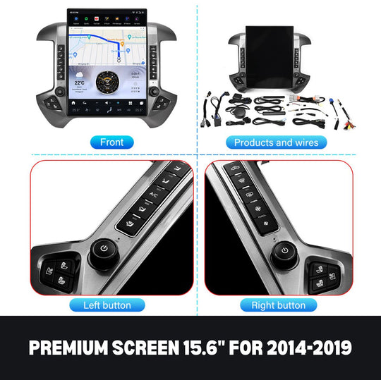 GMC Sierra 2007-2026 Apple CarPlay & Android Auto Tesla Screen