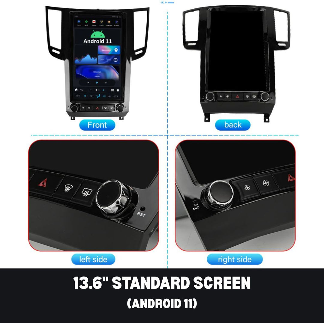 Infiniti QX70 2009-2016 Apple CarPlay & Android Auto Tesla Screen