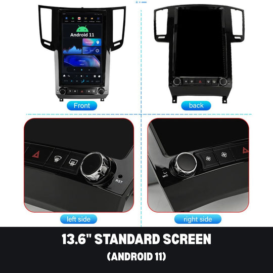 Infiniti QX70 2009-2016 Apple CarPlay & Android Auto Tesla Screen