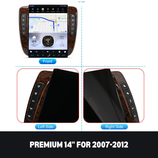 GMC Yukon 2007-2012 Apple CarPlay & Android Auto Tesla Screen