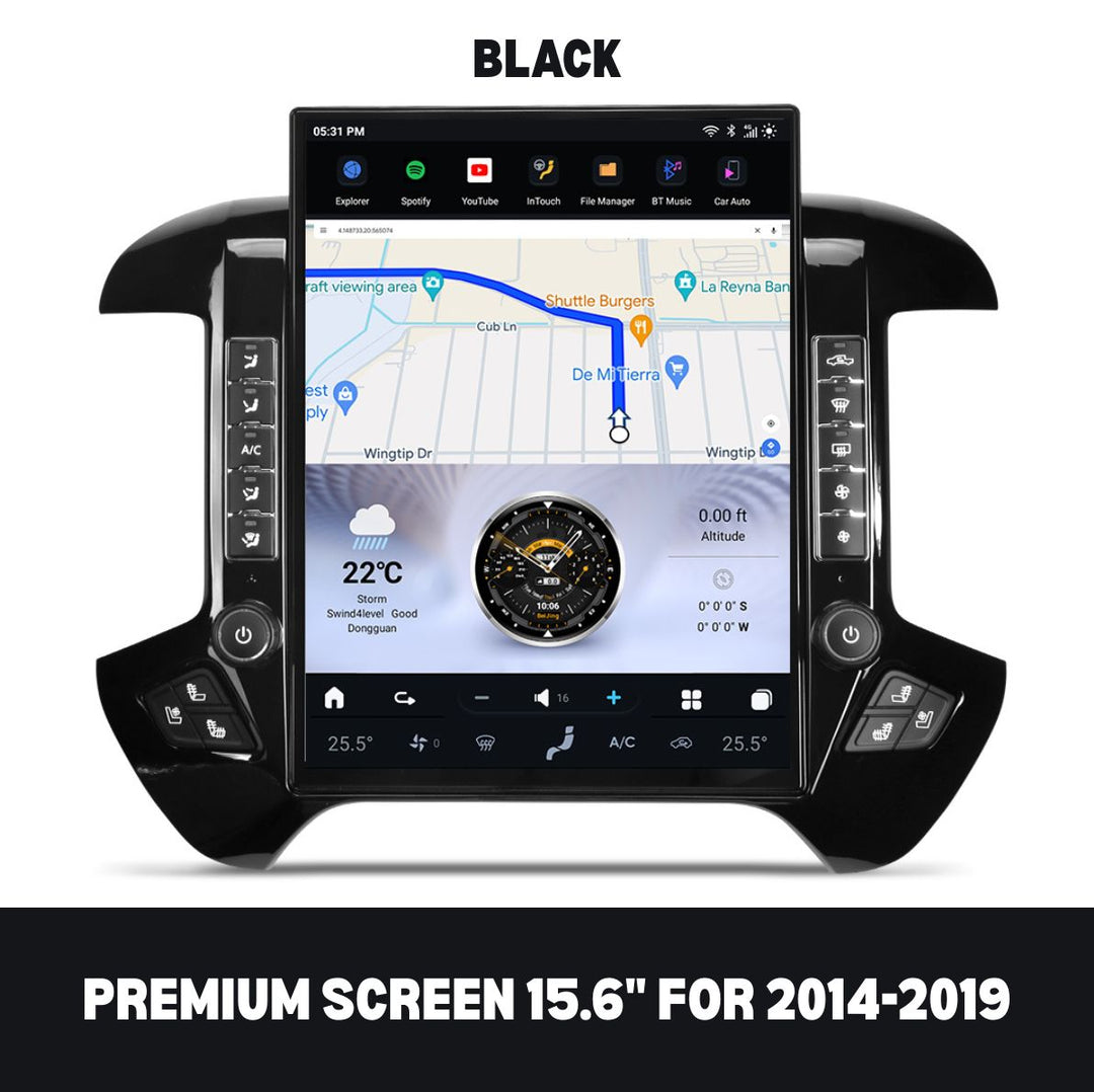Chevrolet Silverado 2014-2025 Apple CarPlay & Android Auto Tesla Screen - Nifty City