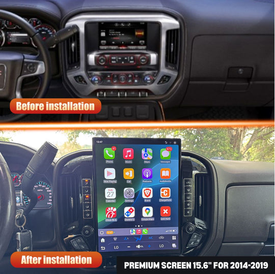 GMC Sierra 2007-2026 Apple CarPlay & Android Auto Tesla Screen