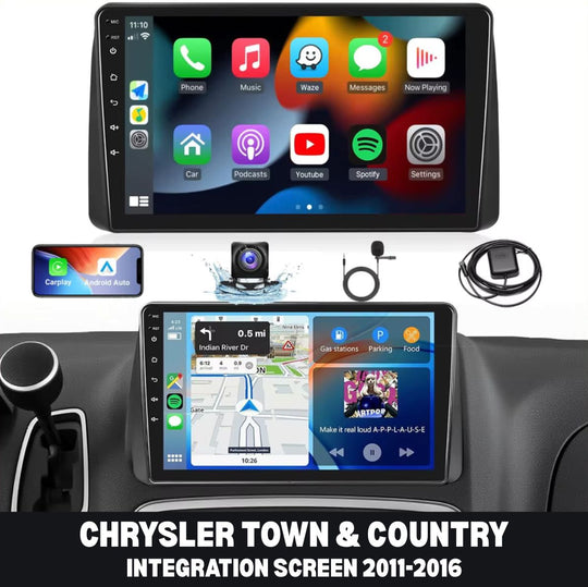 Chrysler Town and Country 2011-2016 Apple CarPlay & Android Auto Integration Screen