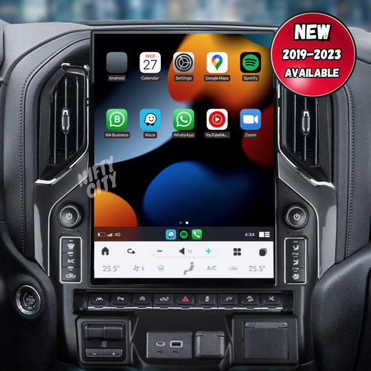 Tesla Screen GMC Sierra 2014-2023 Apple CarPlay Android Auto - Nifty City