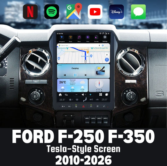 Ford F350 Apple CarPlay Tesla Screen 2009-2026