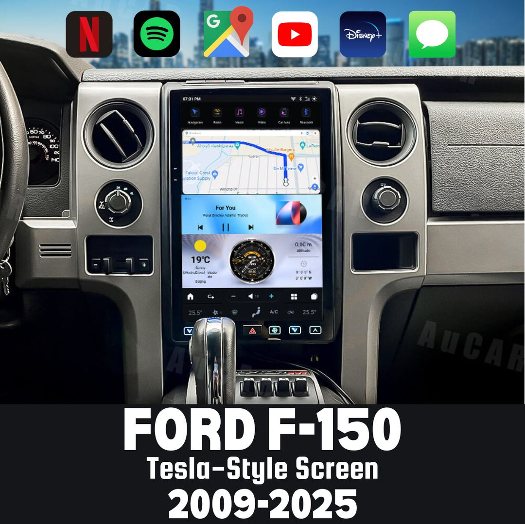Ford F-150 Apple CarPlay Android Auto Tesla Screen 2009-2026